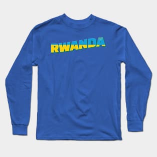 Rwanda Vintage style retro souvenir Long Sleeve T-Shirt